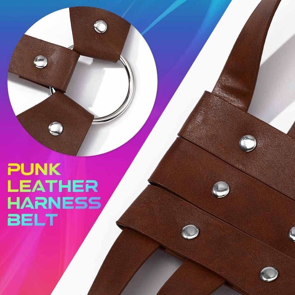 8792 Leather Harness Belt Brown Body Harness For Women View 5